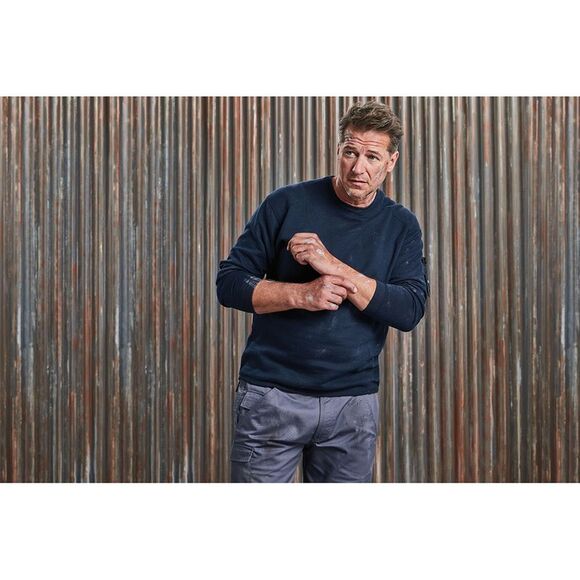 Russell Europe Mens Heavy Duty Collar Sweatshirt Sweater Sizes XS-4XL / French N